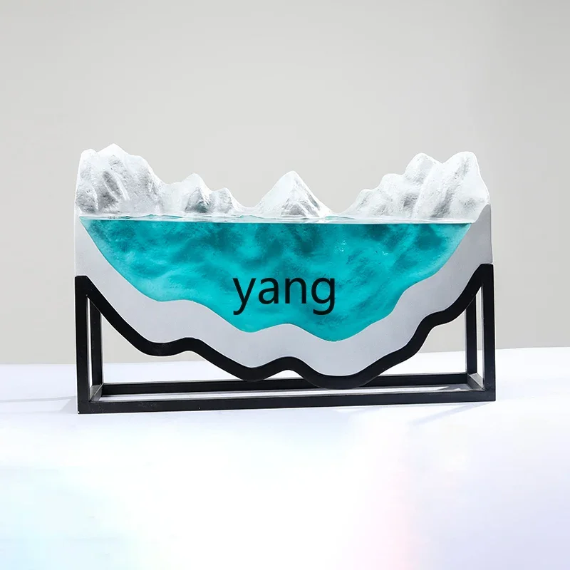 LH  Hotel Lobby Sales Office Wave Floor Ornament Fiberglass Sculpture Corridor Aisle