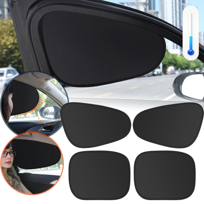 99.9% UV New Car Side Window Sun Visor Electrostatic 4-Layer Sun Shade Curtains Anti-Glare UV-Blocker Auto Internal Blocker