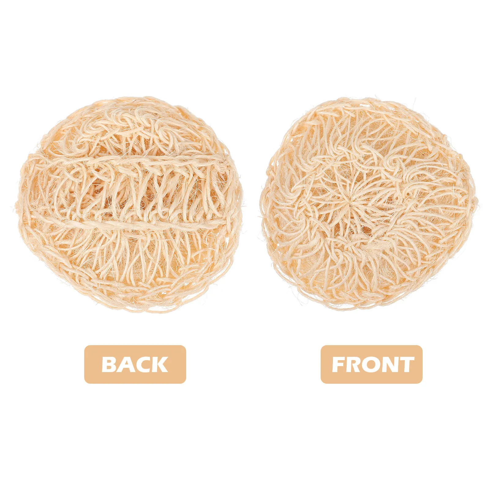 

2pcs Sisal Bath Balls Exfoliating Body Wipes Bathing Ball Skin Cleaning Blocks Durable Bath Scrubber Premium Hemp Sponge Deep