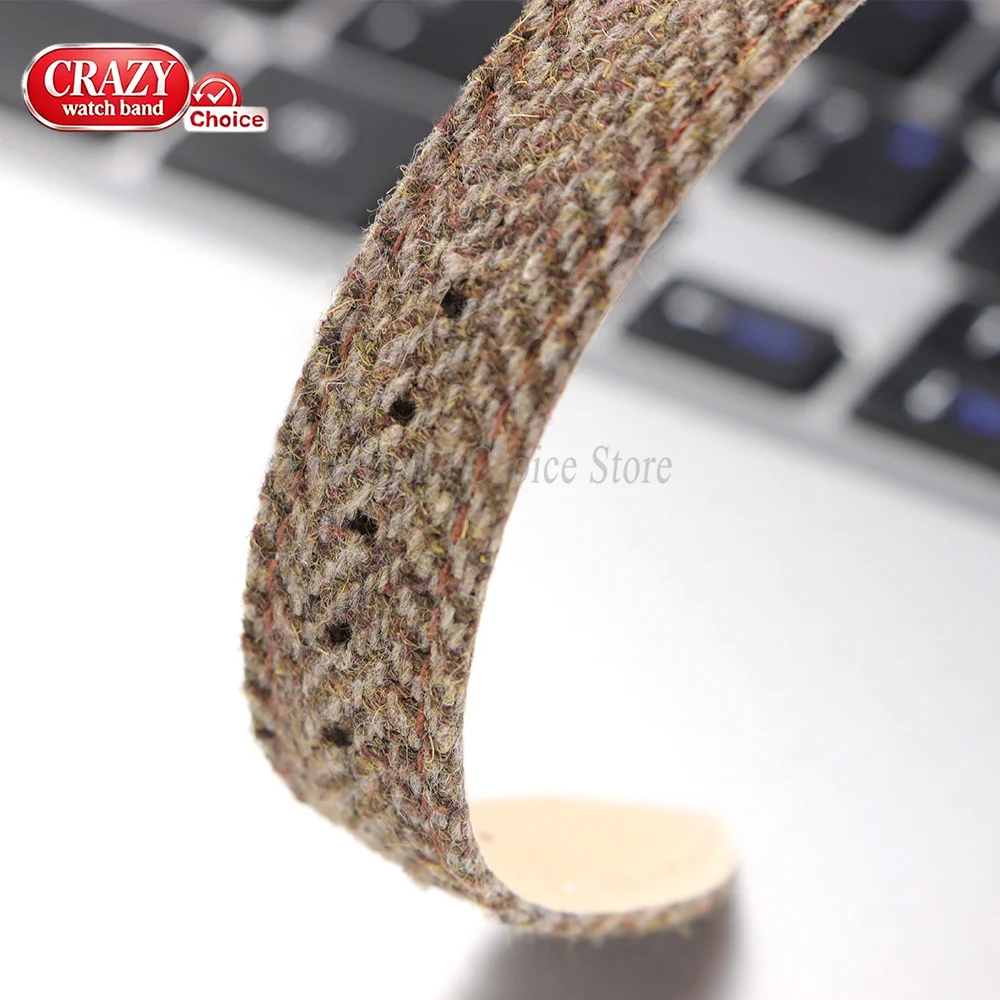 Vintage Woolen Leather Strap For Apple Watch Bands 49mm Ultra2 44mm40mm45mm41mm46mm 42mm Bracelet For iWatch Series 10 9 8 7 6 5