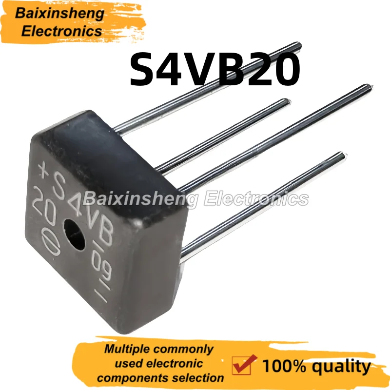 

10PCS S4VB20 S4VB 20 S4VB 10,puente cuadrado de alta frecuencia, puente de silicio, puente rectificador