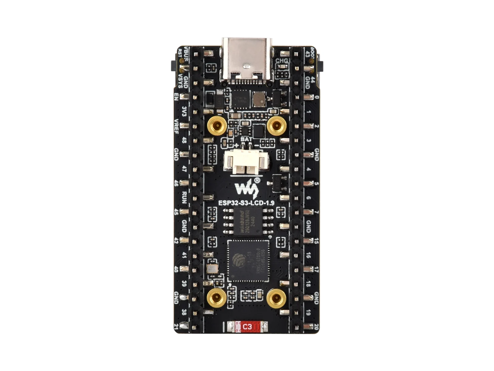 Placa de desenvolvimento de tela ESP32-S3 de 1,9 polegadas, 170 × 320 pixels, cor 262K, processador dual-core LX7 de 32 bits, suporta 90 °   Hardware Ro