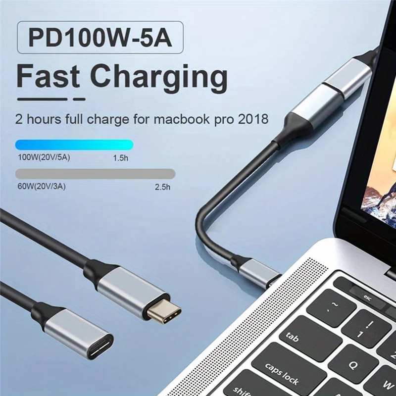 USB C Type C Extension 4K 60HZ Male to Female Cable USB 3.1 High Speed Data Extender Cord For Macbook Laptop