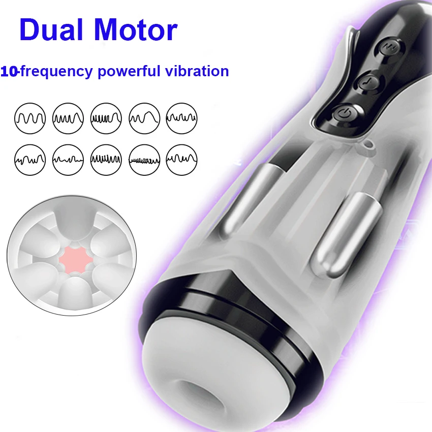 Automatic Male Masturbator Cup Vibration Intelligent Real Human Voice Blowjob Vagina Pussy Sex Machine Toys for Man Adult 18