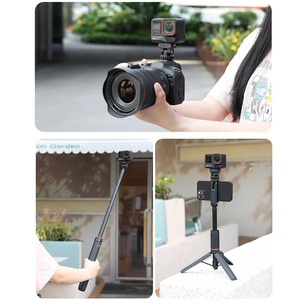Uchwyt kamery VRIG z zimną stopką i magnetycznym adapterem szybkiego montażu 1/4'' do statywu kamery Insta 360 Ace / Ace Pro / Ace Pro 2 — zdjęcie produktu 6