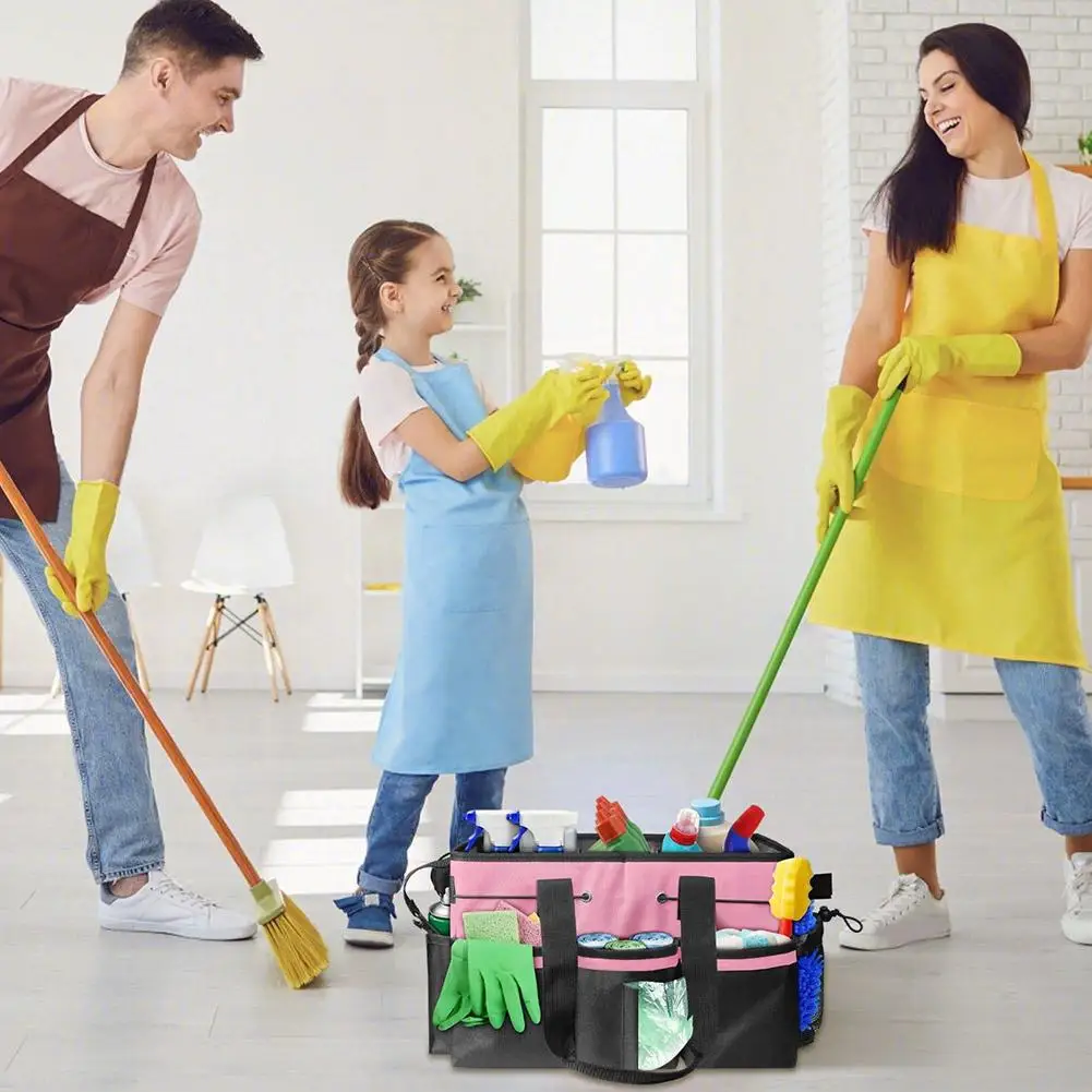 Household Cleaning Tools Storage Bag Multifunctional Tool Cloth Large Bag Capacity Wear-resistant Storage Oxford Bag Waterp X3t7