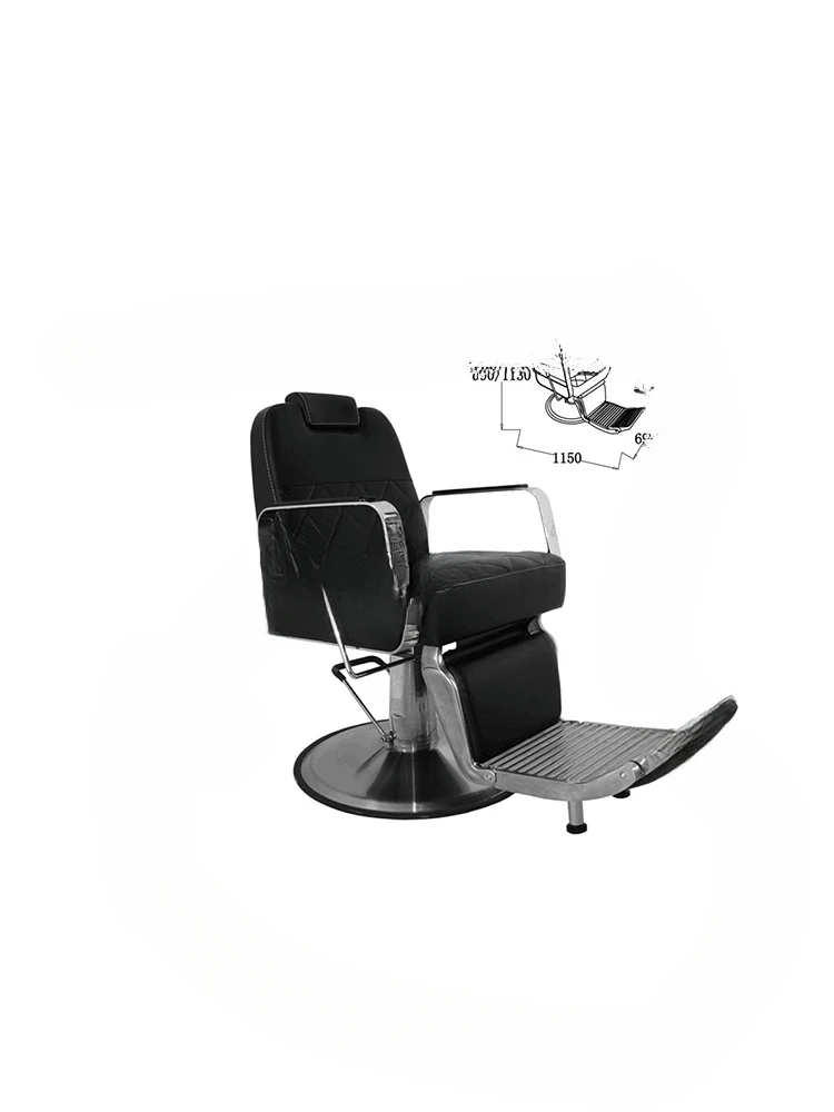 Retro oil head  reclining shaving lift hair salon special hair care chair