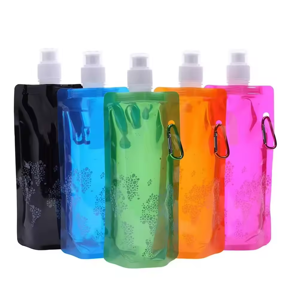 Garrafa de Agua Dobravel de Silicone Ultraleve 500ml