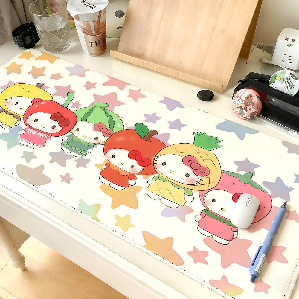 Cute H-HelloKitty Mouse Pad Computer Mat Deskpad Laptop Keyboard Mat Office Large Landscape Mousepad