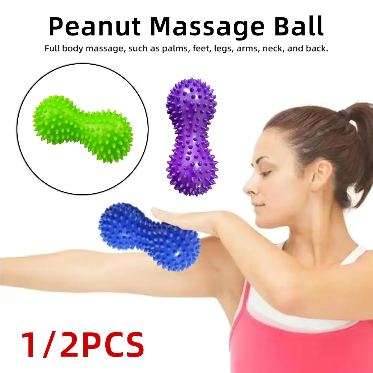 

Массажный мяч, резиновый шарик высокой плотности, расслабление мышц, боль в различных деталях, мяч для фасции, прочный крепежный материал