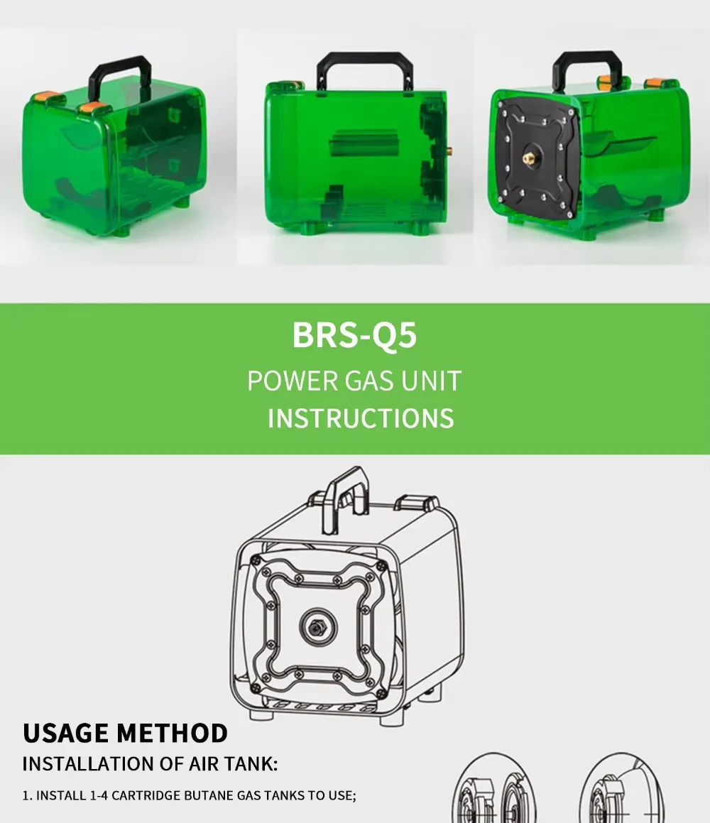 BRS Outdoor Reise-Camping-Picknick Energie-Speicher 4-in-1-Ausgang Gaspropan-Tank Zentraleinheit Behälter Flaschenkoffer BRS-Q5 – Detail 6