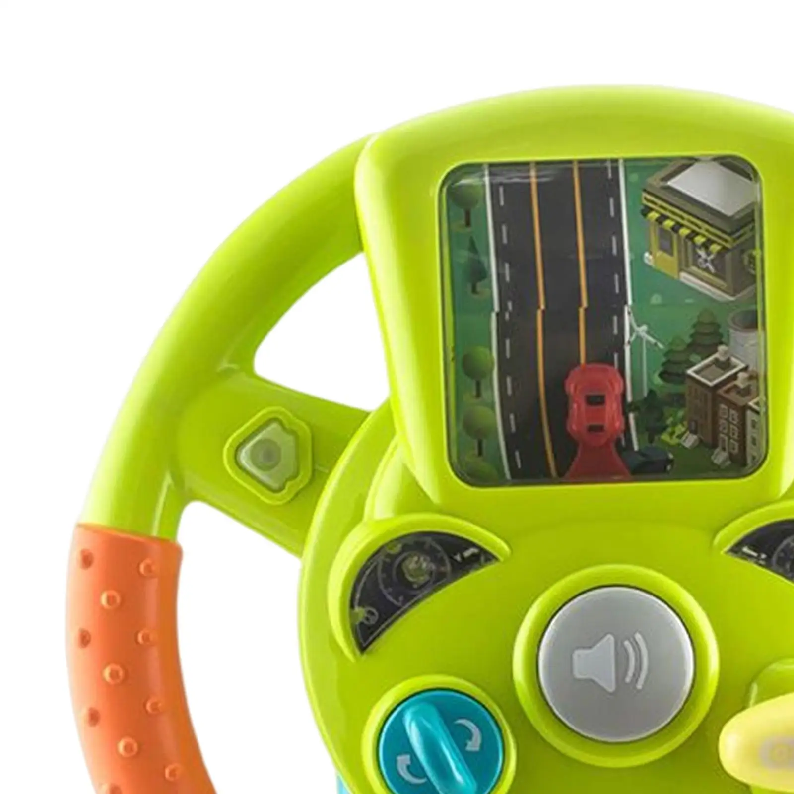 Brinquedo de volante elétrico com luz e motorista de música, atividade divertida educacional