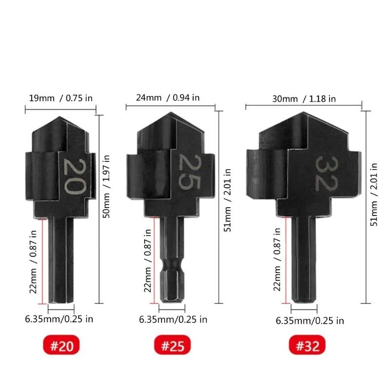 Chính xác 20/25/32mm Nâng Nâng BIT MOUT BIT BIT HEXAGON SHANK CÔNG CỤ THÁNG