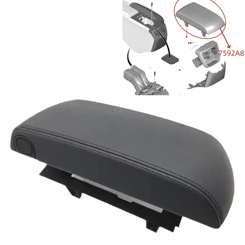 

7592A8 For Peugeot 508 central armrest box cover dashboard middle channel sliding seat oddments Trimmed Console Armrest