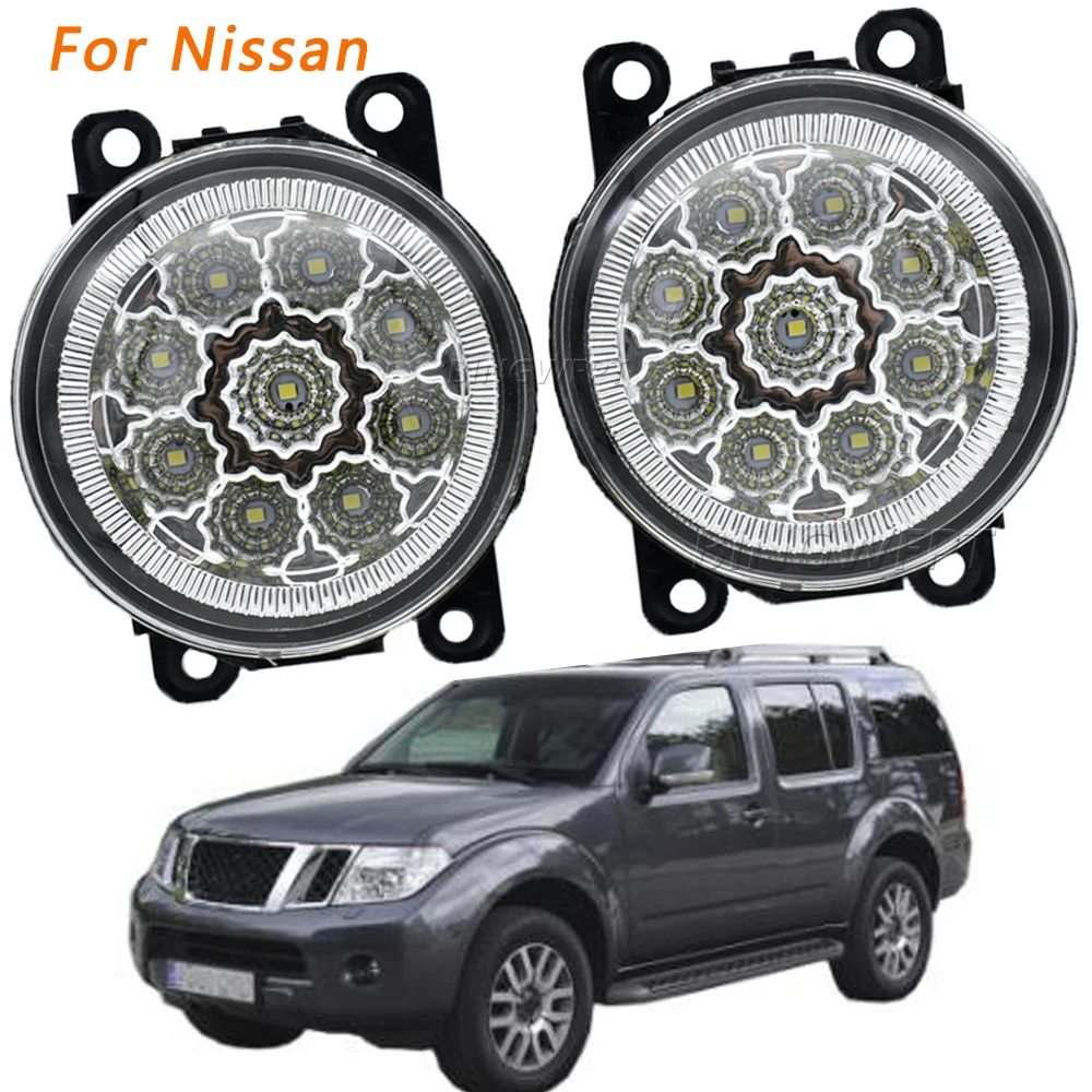 2PCS High Quality LED Fog Light Assembly Daytime Running Light DRL Fog Lamp For Nissan Pathfinder R51 2005-2012 Car Accessories