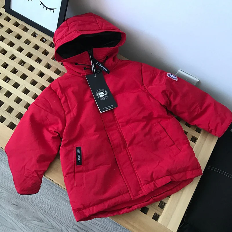 Girls Down Cotton Coat Jacket Outerwear 2022 Sport Warm Plus Thicken Velvet Winter Autumn Children\'s Clothing