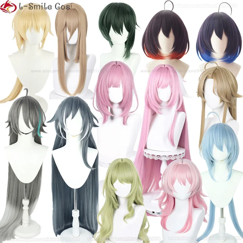 Game Elysia Seele Vollerei Apony Eight Apocalypse Griseo On Fu Hua Mobius Kosma March 7th Cosplay Wig Halloween Party Wigs