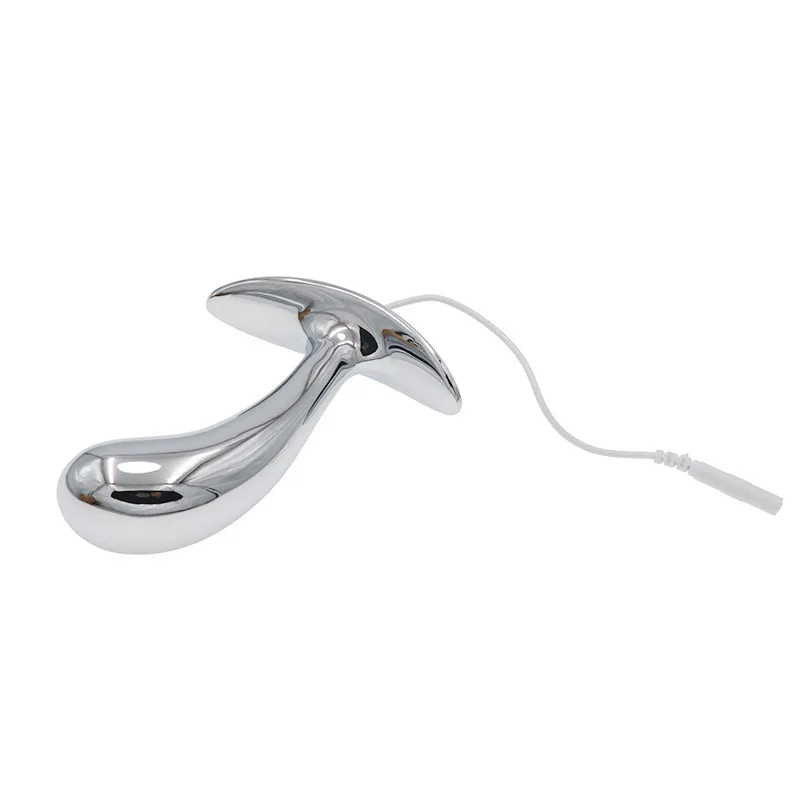 YoKoNex Unipolar Electro Anal Plug  Silver Thumb E-Stim Accessory for Men & Women, Needs Power Unit, For Prostate or Clit Play