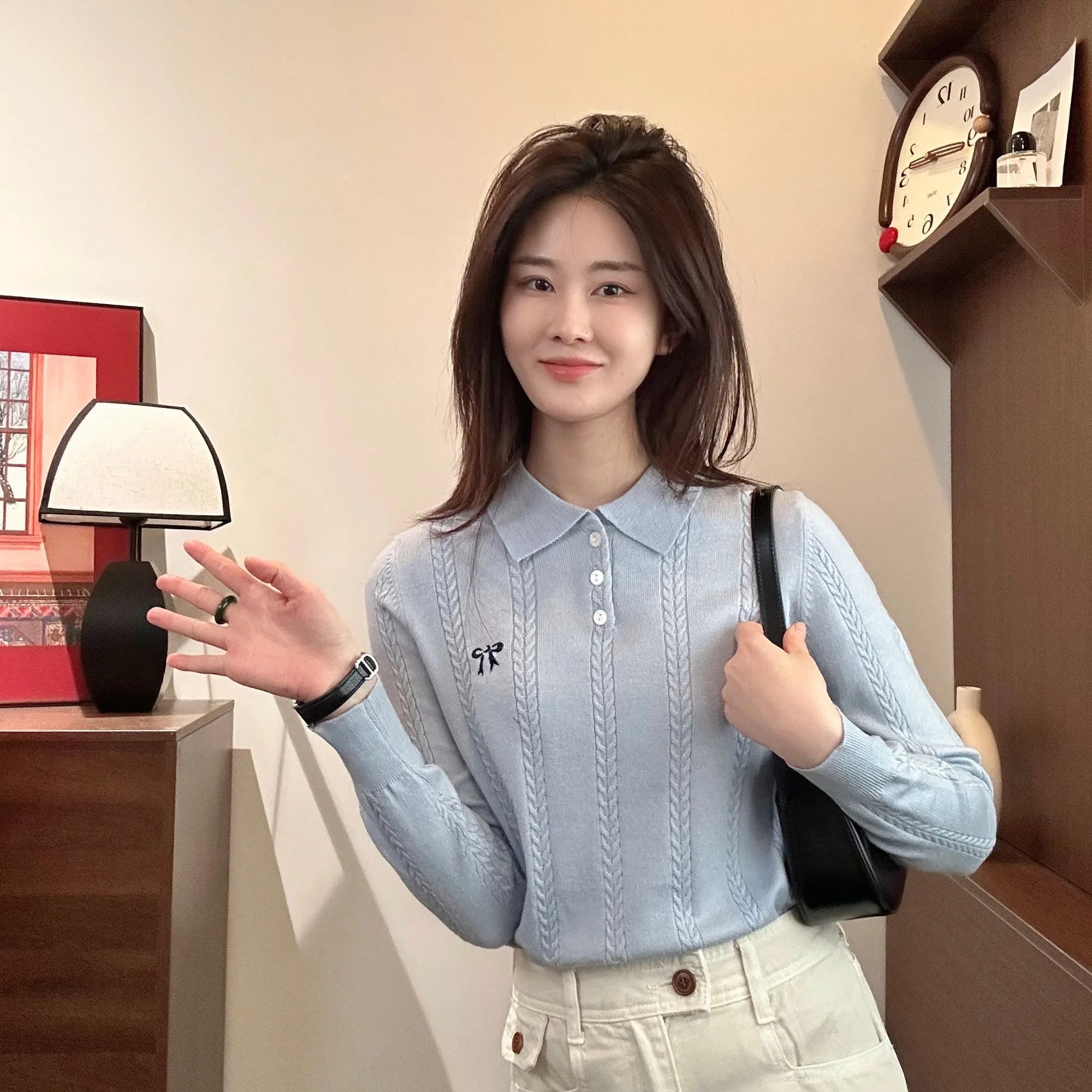 

Модная молодежная трикотажная кофта с длинным рукавом, новый дизайн, из полиэфирного волокна, повседневная, весенняя коллекция, однотонная, китайская или...