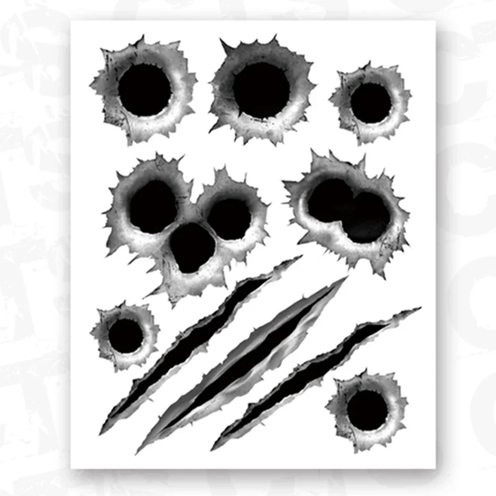 Simulated 3D Bullet Hole Car Sticker 23×29cm Vinyl Decals