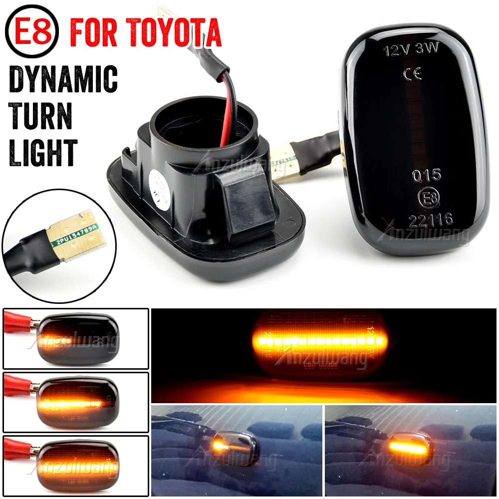 For Toyota Celica T20 23 Corolla Caldina Avensis Starlet Prius Fielder Verso Runx MR2 Car Dynamic Marker Blinker Lamps Light