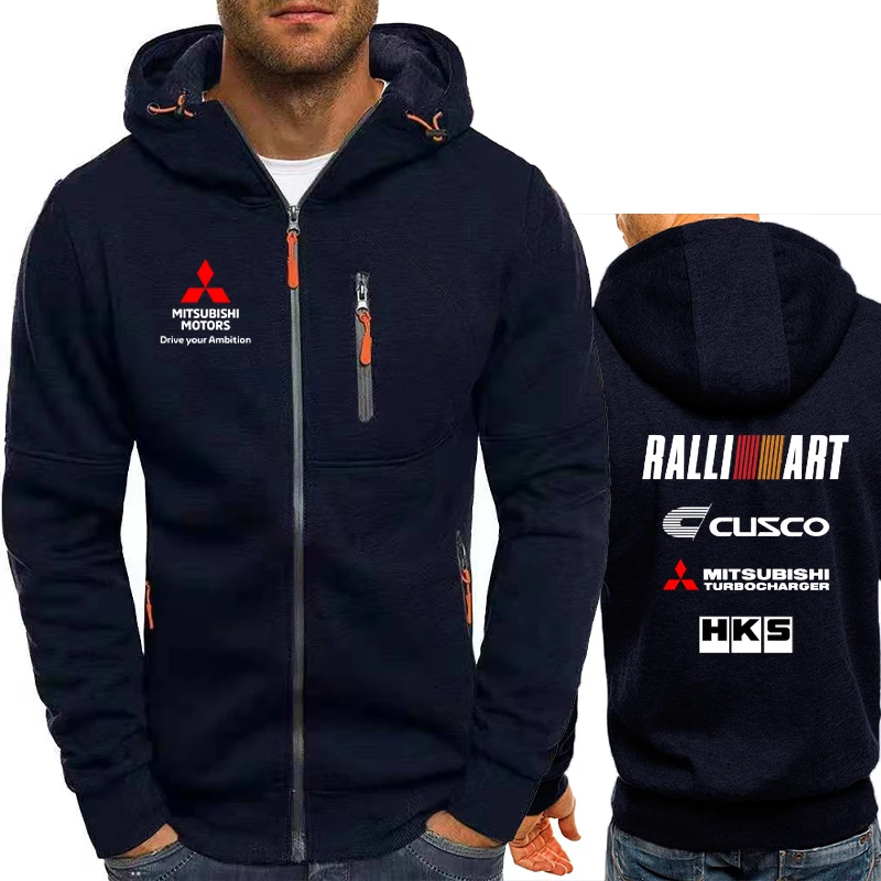 

Mitsubishi Ralliart Team 2025 Cross-Country Rally Champion Sweatshirt Jacket AXCR Motors Extreme Sports Top Zip Hoodie