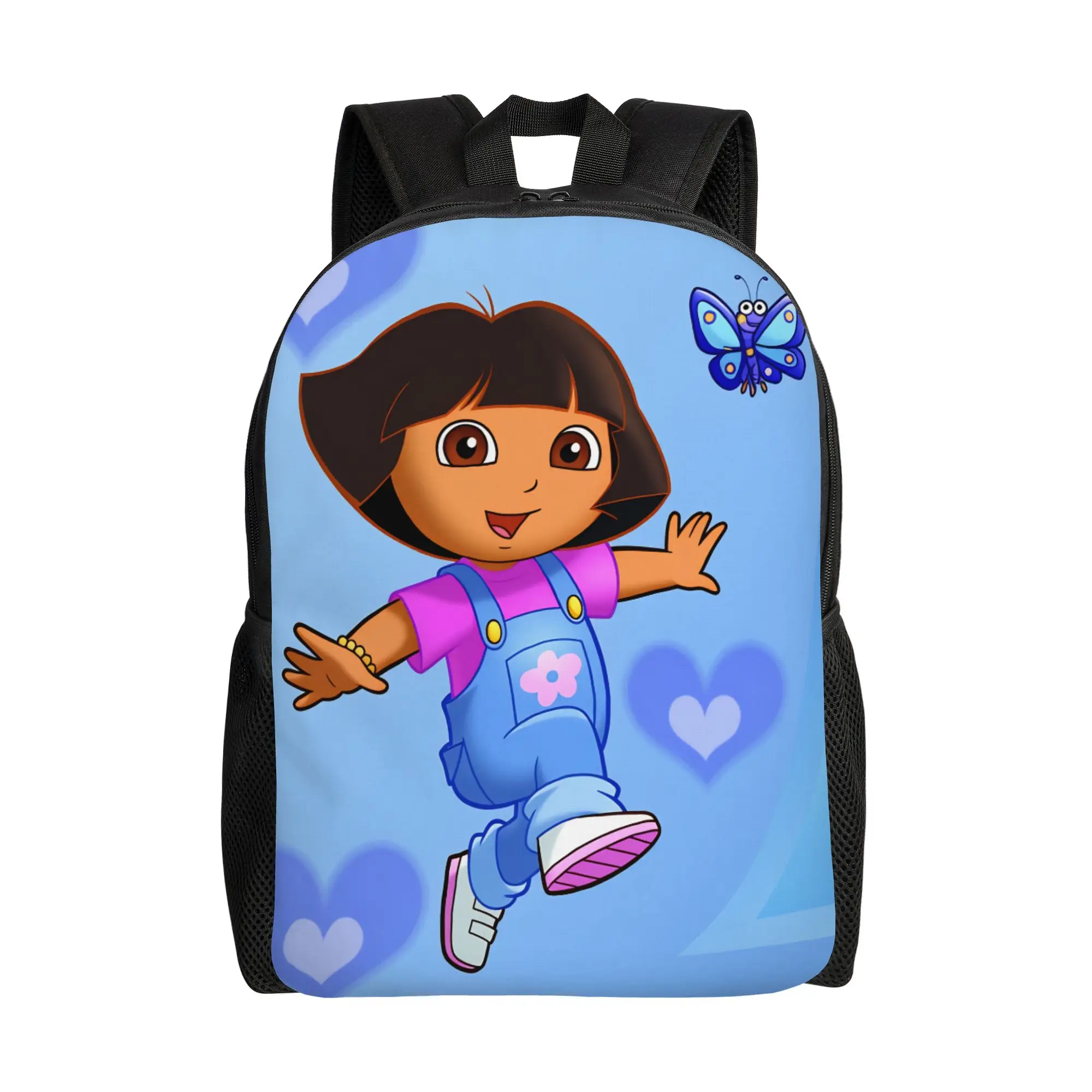 D-Doras and Friends Backpack  Boy Girl Polyester Workout Backpacks Print Streetwear School Bags Rucksack