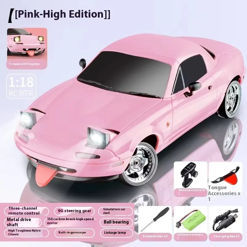 

2024 LD1804 Mx5 Premium RC Drift Car with Gyroscope Rear- Wheel Drive Toy for Kids Remote Control Cars Birthday Gift