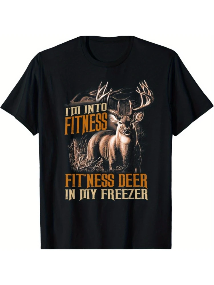 

I Have Deer in The Fridge - Men'S Deer Hunting Clothes, 100% Cotton short sleeve casual O-neck printed T-shirt.