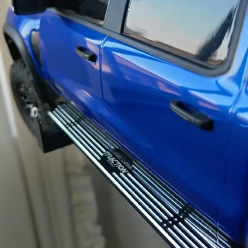 

KM 1/8 RAM 1500 RC Crawler Off-Road Truck Metal Side Steps Pedal Running Boards Model Upgrade OPtion Parts TH01546