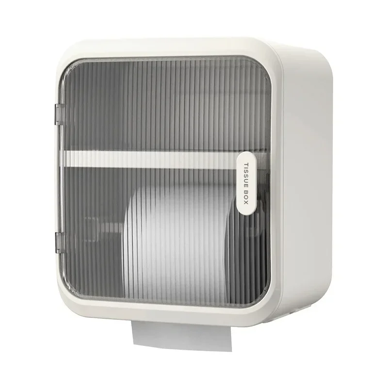 Bathroom Tissue Box Wall Mounted Tissue Holder Toilet Paper Holder Waterproof Tissue Storage Box Paper Dispenser