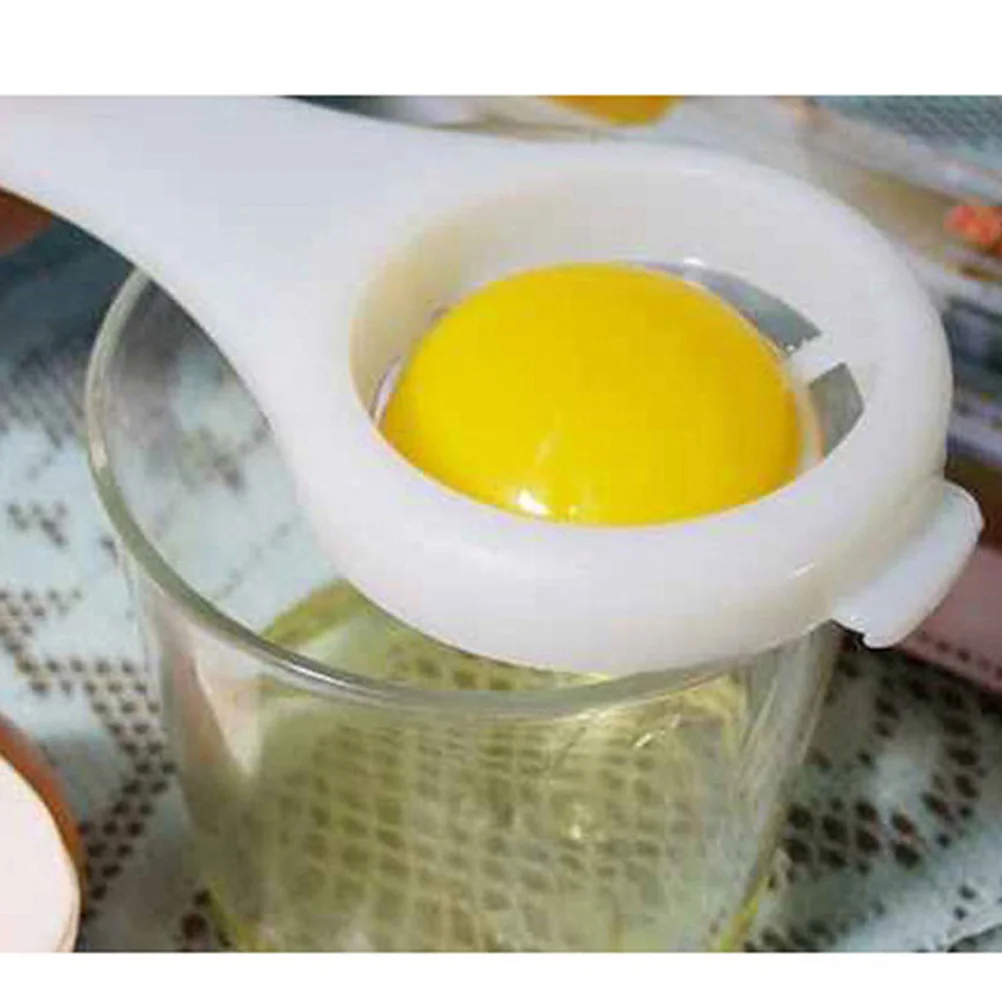 

2 pcs Plastic Egg Separator Yolk Sifting Tool Kitchen Cooking Gadget Lightweight Sturdy Egg Divider Sieve For Baking Easy Yolk