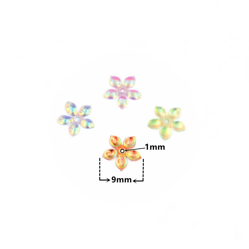 9mm 500-2500 Pz Paillettes Fiore Misto Tazza di Paillettes per Artigianato Borse Cucito Scrapbooking Lentejuelas Decorazione Della Casa Accessori