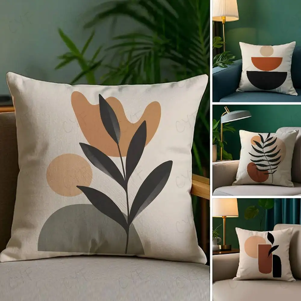 

Warm color vase modern and simple Pillow Case Custom Printed Brushed Fleece Pillow, Baby Skin-Touch, Eco-Friendly Dye-Sublimatio