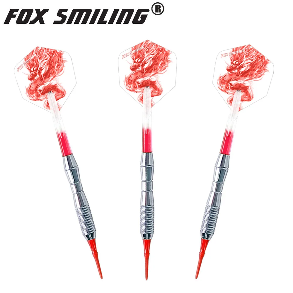 Fox Smiling 3PCS 18g Soft Darts mit Nylon-Dartspitzen und Schaffen – Detail 12