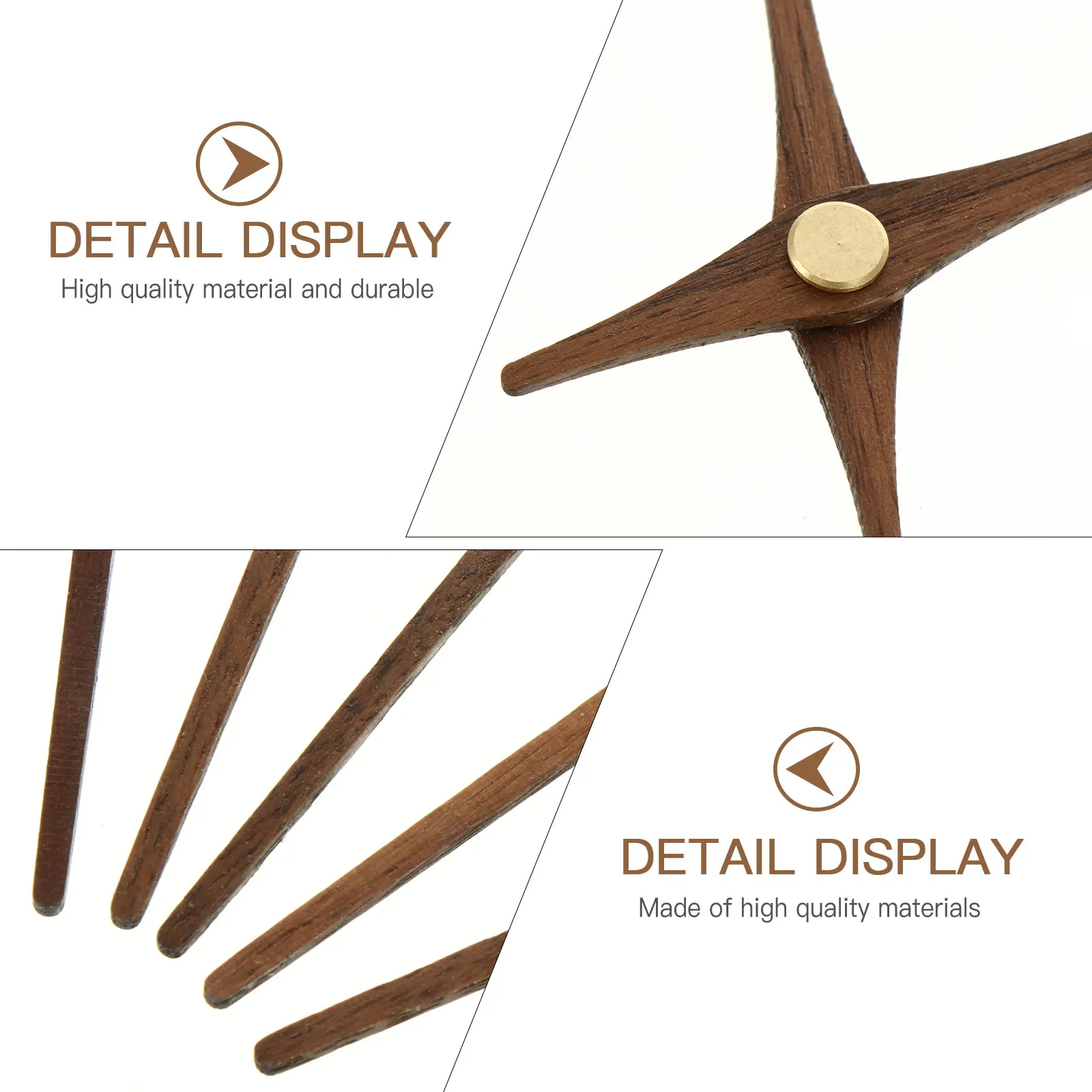 

5 Sets Wooden Hand Clock for Making Movement Replacement Pointers Alarm Hands Only Same Style DIY
