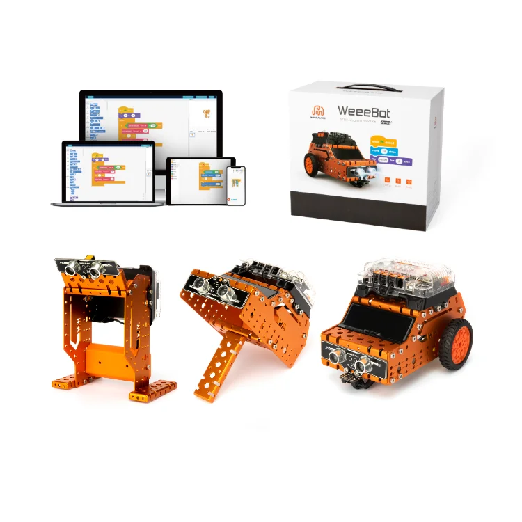 Weeebot 3-in-1 DIY Programmable Robot Kit Metal Car Electric STEM Toy for Education & Maker Boards for School Use
