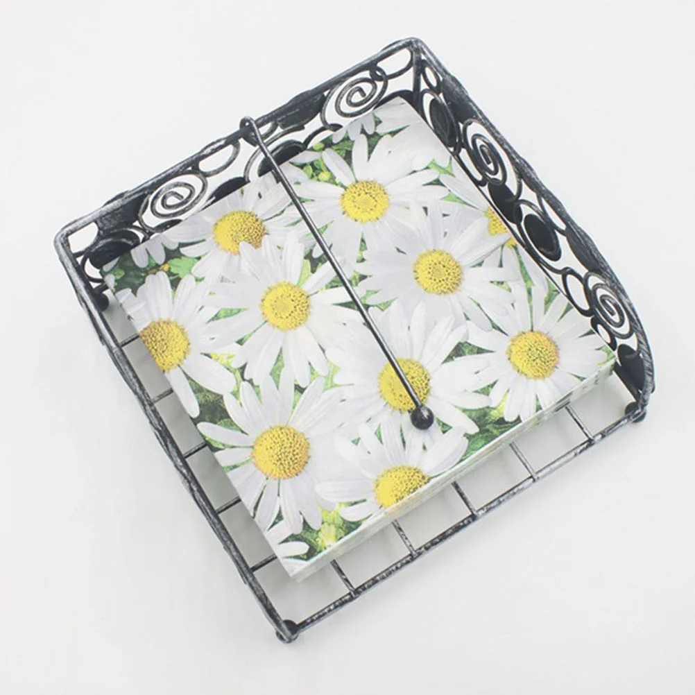 20pcs Party Tissue Napkin Printing Paper Napkin Disposable Daisy Printing Napkin Tissue for Party