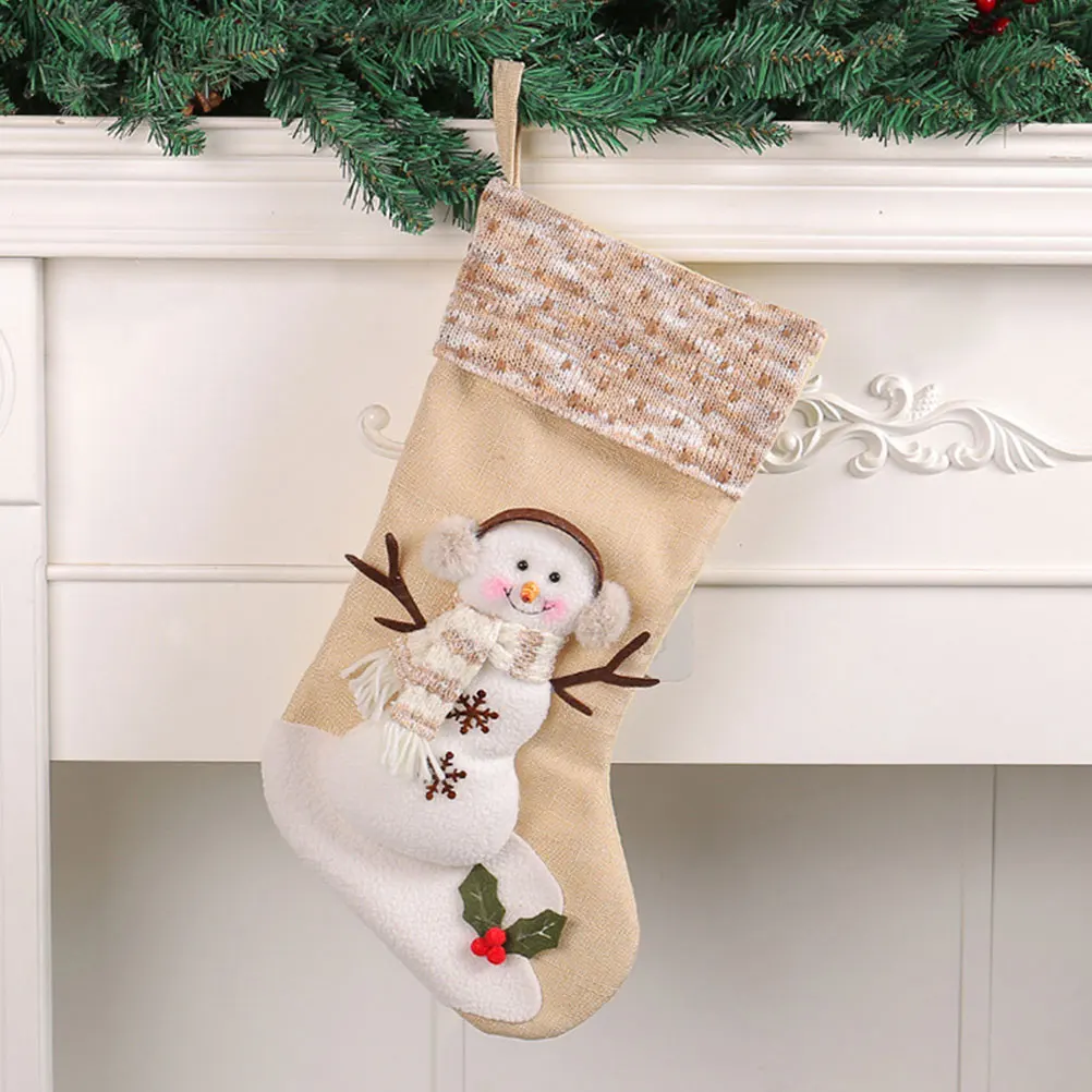 

Christmas Stockings Large Capacity Cute Design For Christmas Tree Decor Holiday Hanging Xmas Ornaments Decorations Party