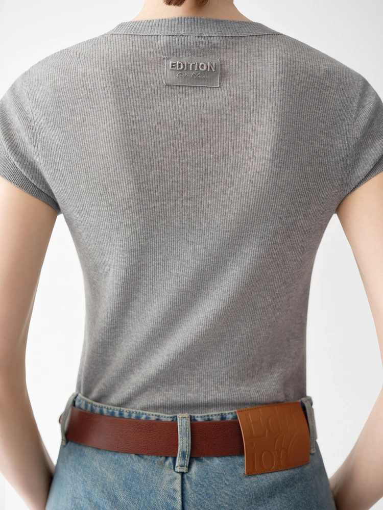 Edition Women's Knitted Short Sleeve Cardigan Shoulder Wrap Slim Fit Summer New Style Casual Style Cotton Nylon Blend Thin