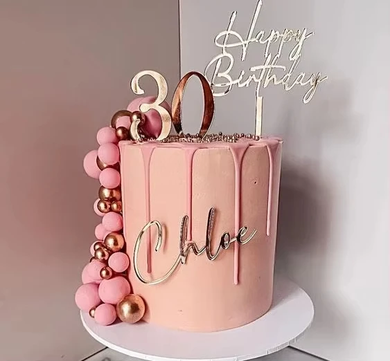10 Stück Goldene Zahlen-Kuchendekoration 0-9 Set Acrylzahlen für Geburtstag Jubiläum Hochzeit Tortendekoration – Detail 2