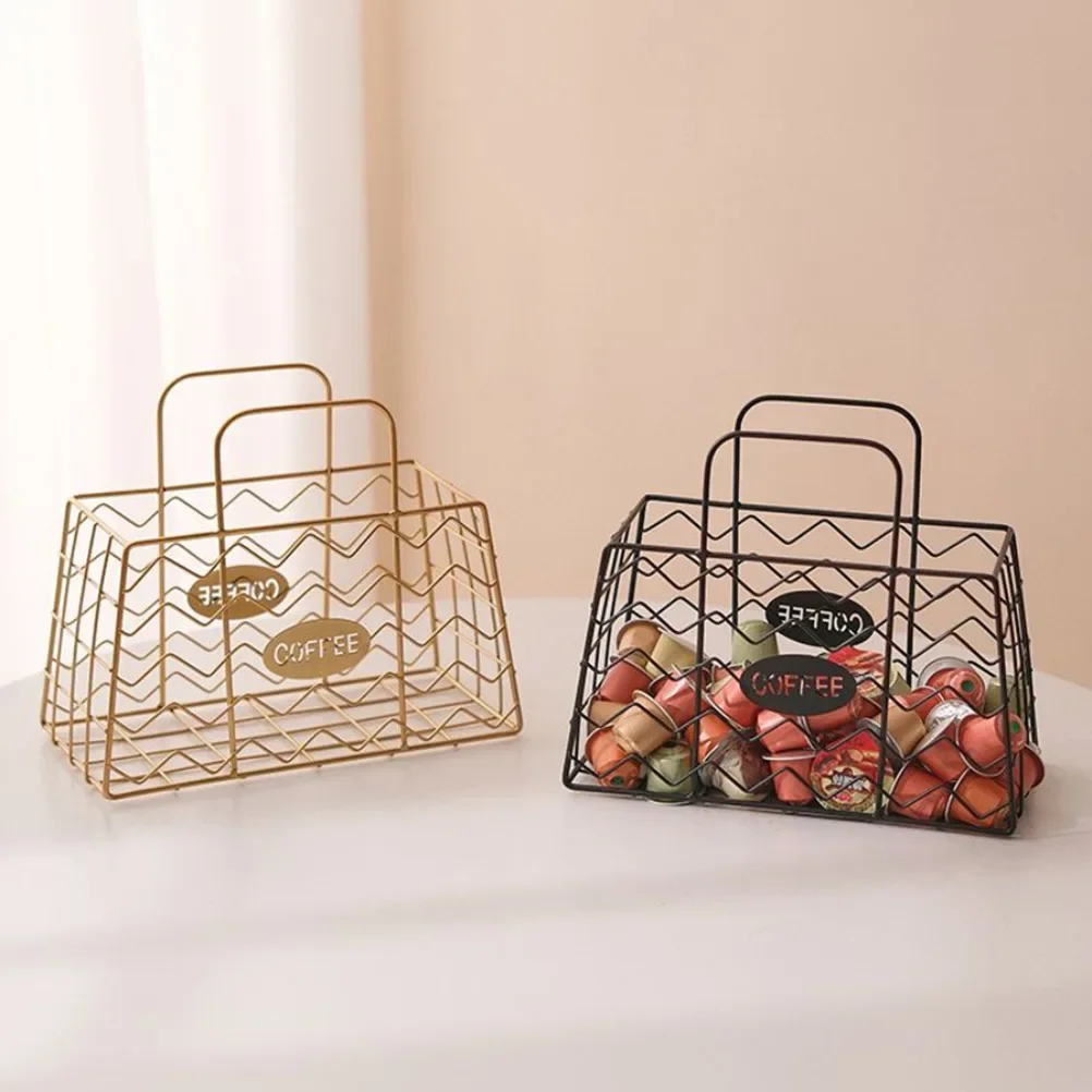 Handheld Coffee Capsule Storage Basket Candy Snack Storage Frame capsule organizer Fruit Basket Living Room Desktop Decoration