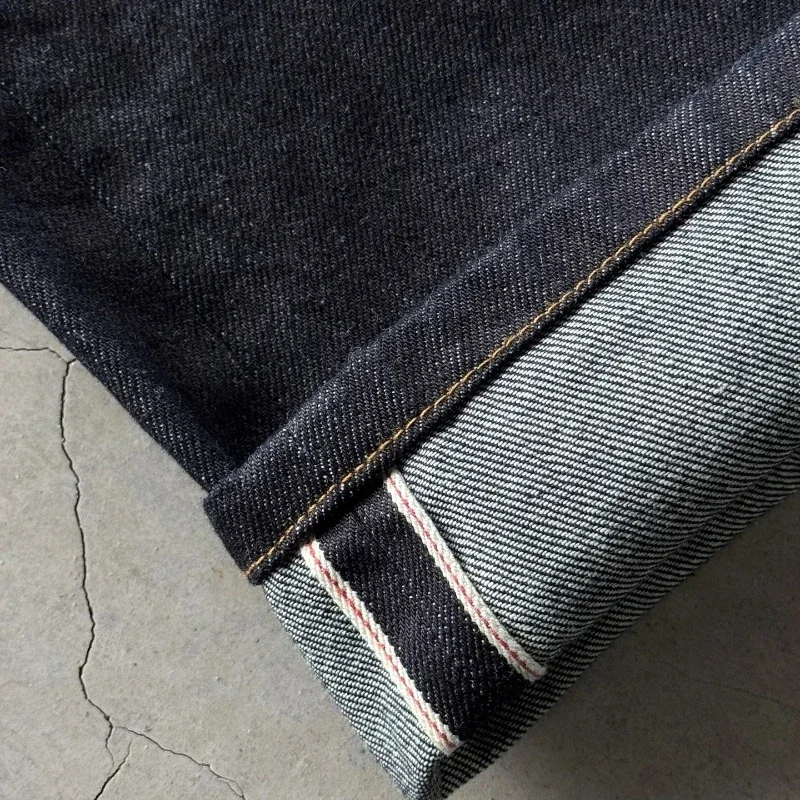 Jeans larghi ricamati Abbigliamento uomo Street Harajuku Hip Hop Jeans neri vintage per uomo Pantaloni jeans da uomo casual a gamba larga