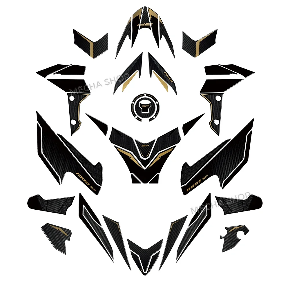 Zestaw naklejek ochronnych 3D z żywicy na bak do Hornet CB1000 SP 2025, akcesoria — 2
