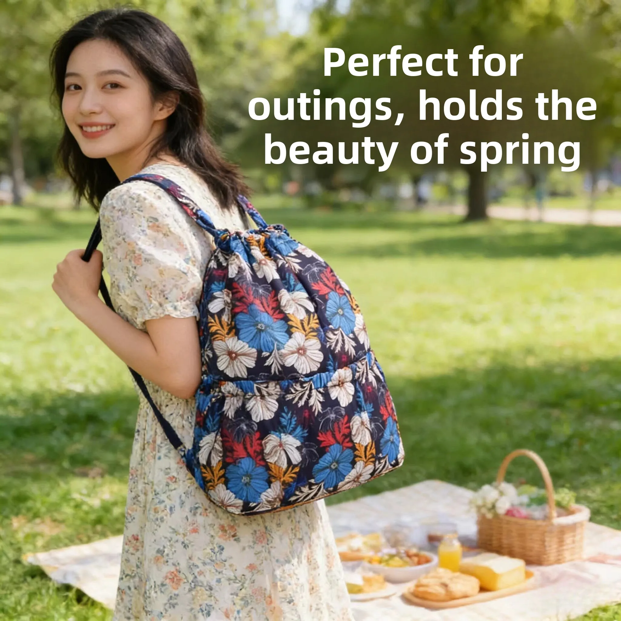 Casual Travel Backpack Women's Lightweight Multilayer Large Capacity British Style Double Shoulder Bag with USB Charging Port