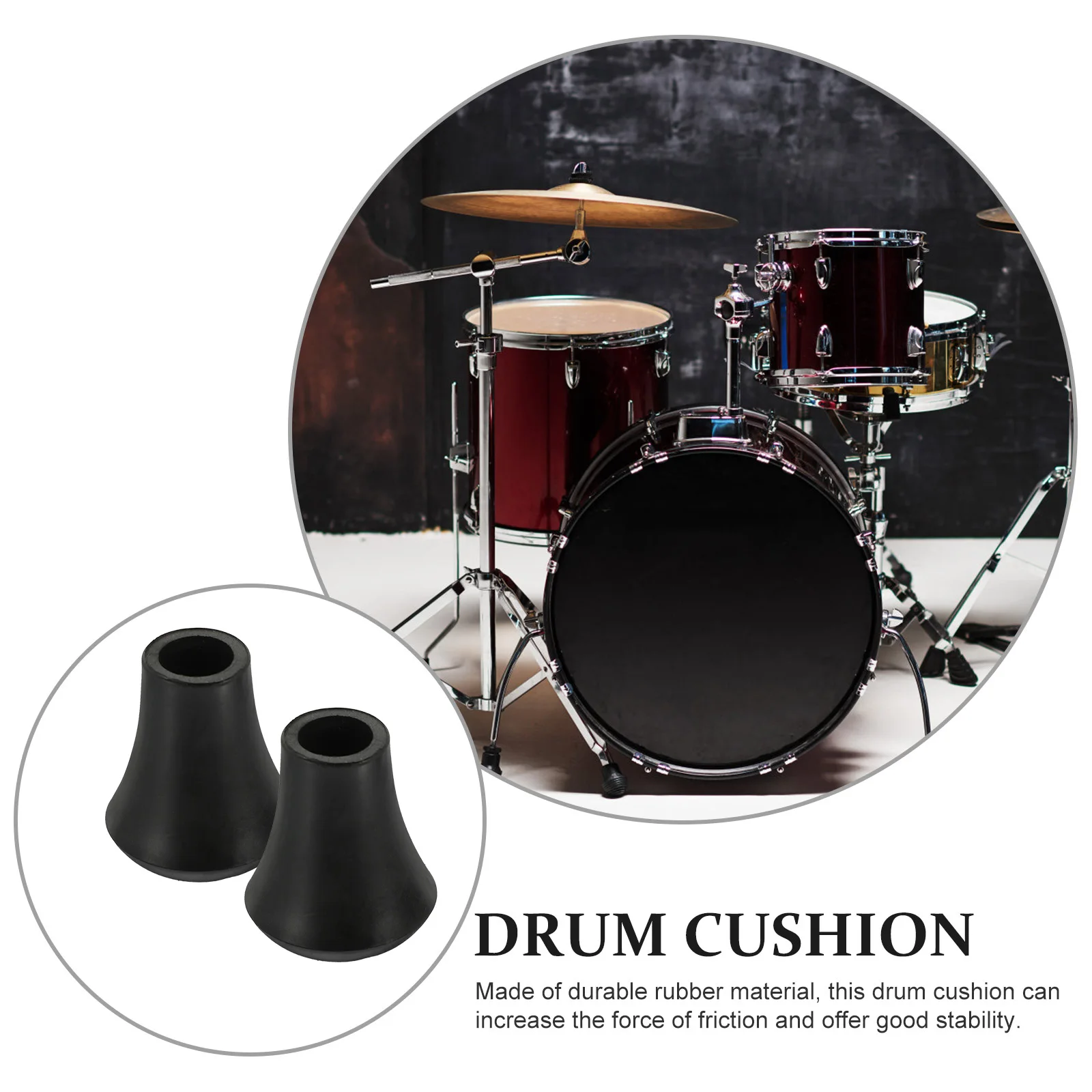 

10pcs Drum Kit Rack Feet Kit Feet Rubber Replacement Parts Accessories Snare Drum Floor Protectors Stand Leg Protectors