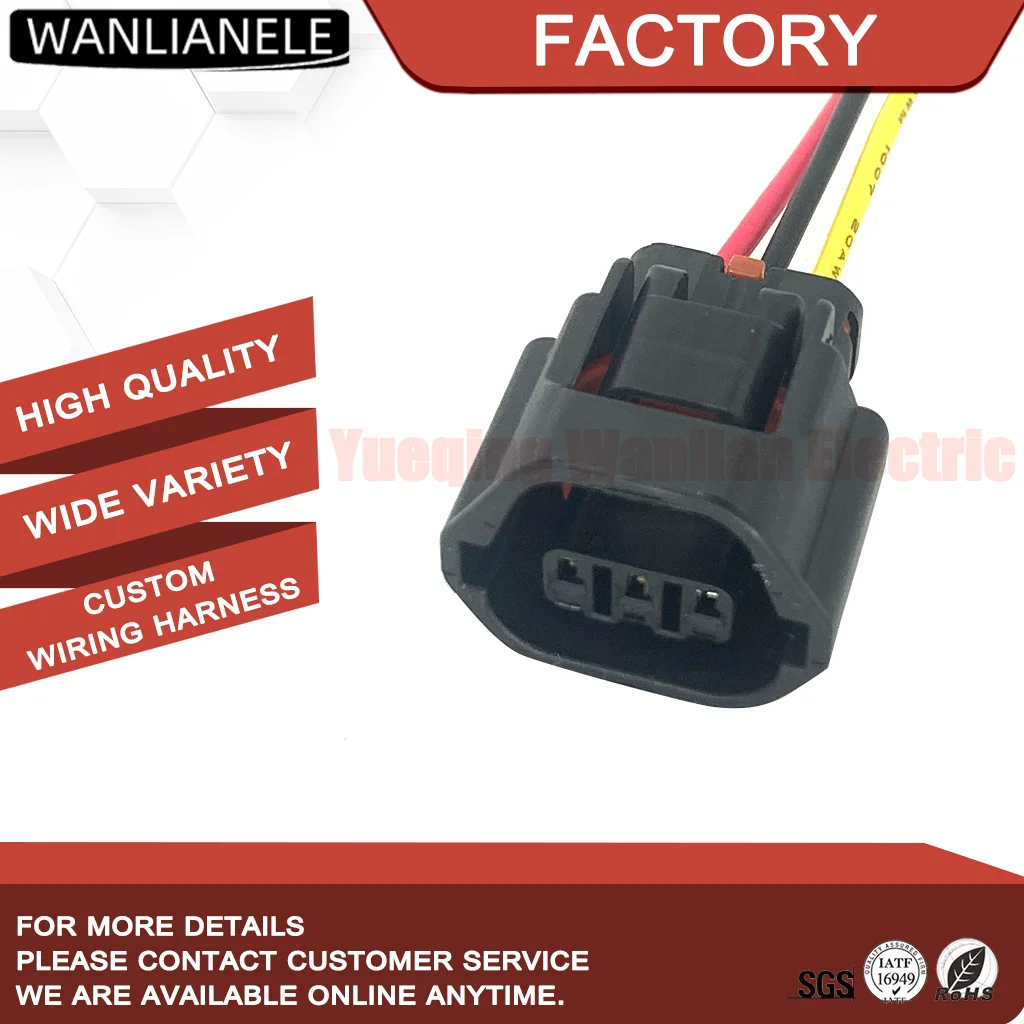 50 Sets 7283-8730-30 3 Pin Female Waterproof Connector SSD Series 1.2mm 5A Fit Car Sensor Harness
