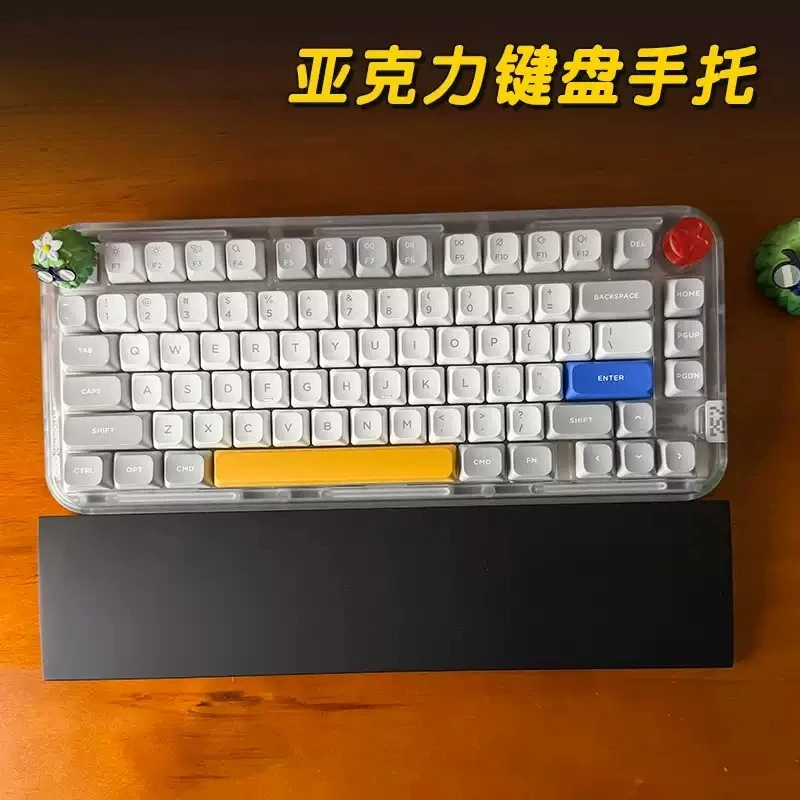 Acrylic Keyboard Wrist Rest, Ergonomic Palm Support with Adjustable Height for Low/High Profile Mechanical Keyboards