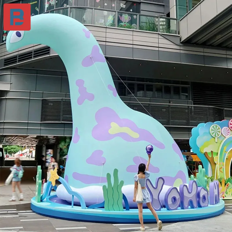 Inflatable cartoon graffiti creative dinosaur gas model children's theme park music festival lighting atmosphere