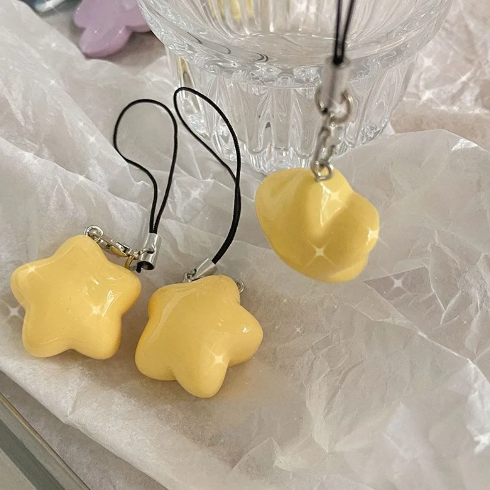 Star Phone Strap Phone Lanyard Pendant Phone Hanging Rope Keychain Candy Color Mobile Phone Chain Telephone Jewelry Accessories